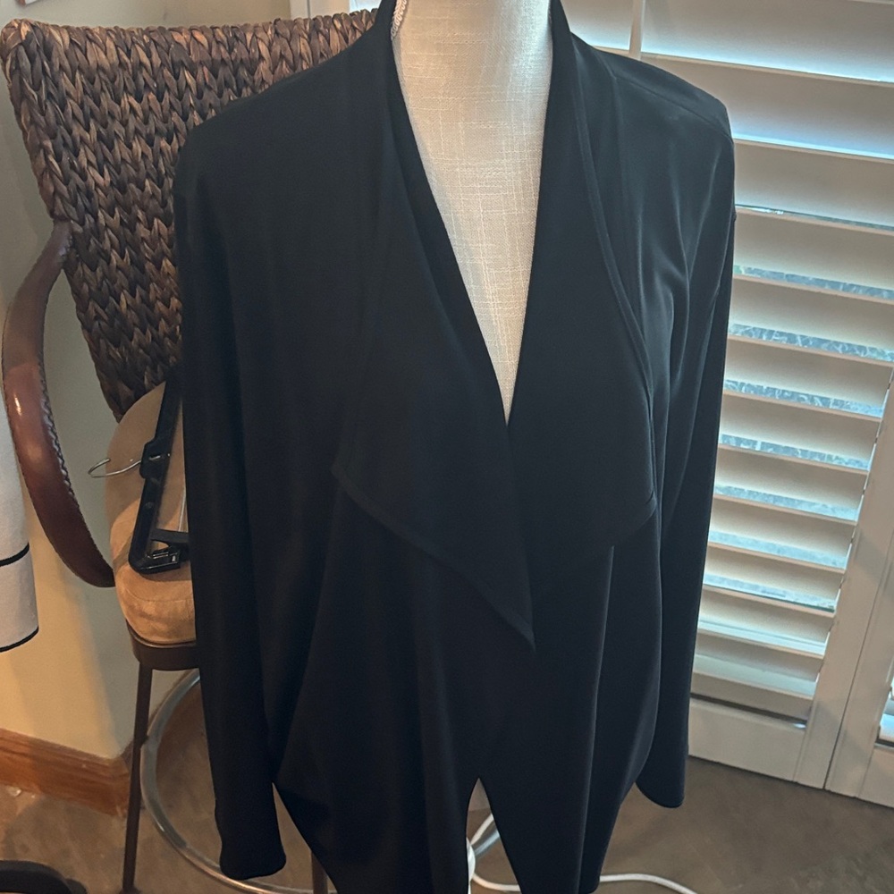 Black Open Front Cardigan and matching sleeveless top